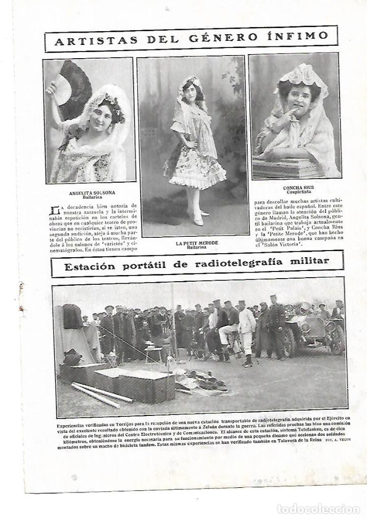 Collecting paper: A&Ntilde;O 1910 RECORTE PRENSA TELEFUNKEN ESTACION PORTATIL DE RADIOTELEGRAFIA MILITAR PRUEBAS EN TORRIJOS