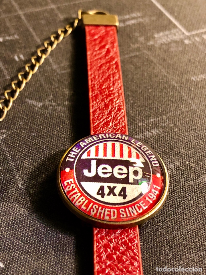 Coleccionismo: Pulsera Jeep Cristal metal y piel