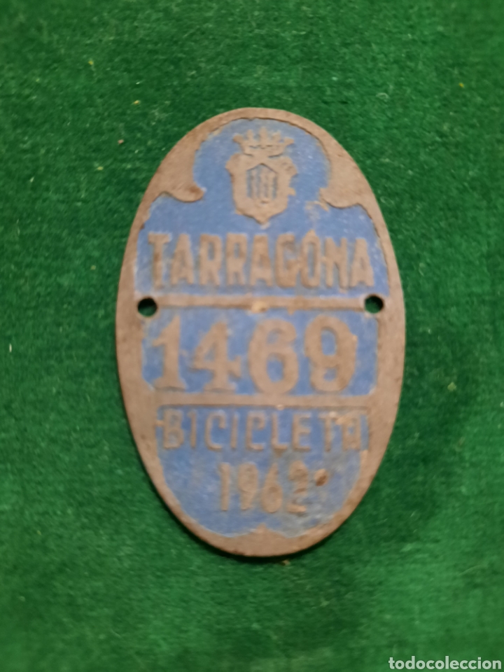 Coleccionismo: TARRAGONA 1962 PLACA MATRICULA BICICLETAS