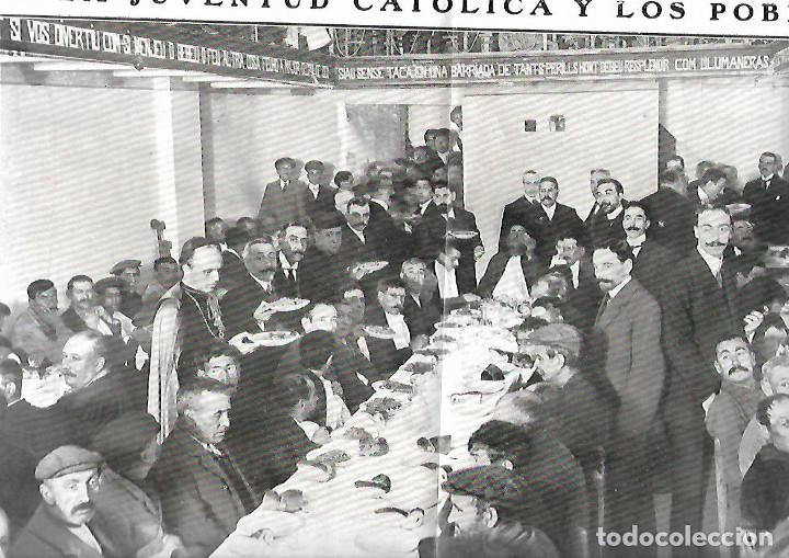 Collecting paper: A&Ntilde;O 1911 RECORTE PRENSA LA JUVENTUD CATOLICA Y LOS POBRES IGLESIA SAN PABLO DEL CAMPO BCNA COMIDA