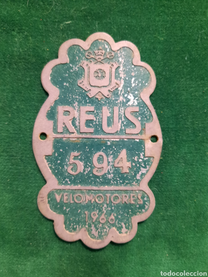 Coleccionismo: REUS .- TARRAGONA 1966 PLACA MATRICULA VELOMOTORES