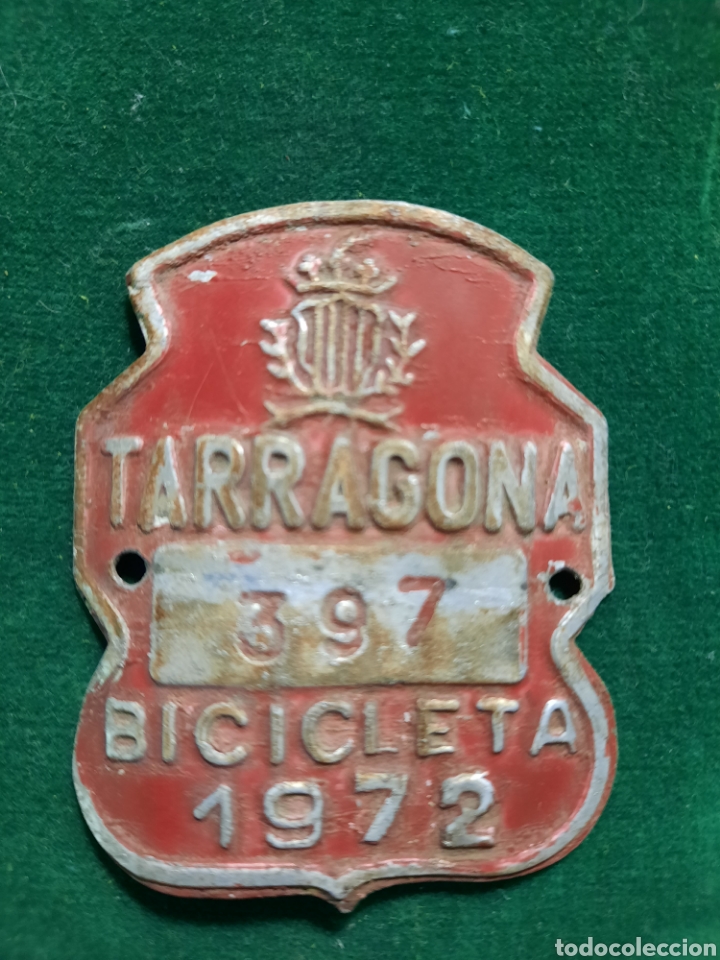 Coleccionismo: TARRAGONA 1972 .- PLACA / MATRICULA BICICLETAS
