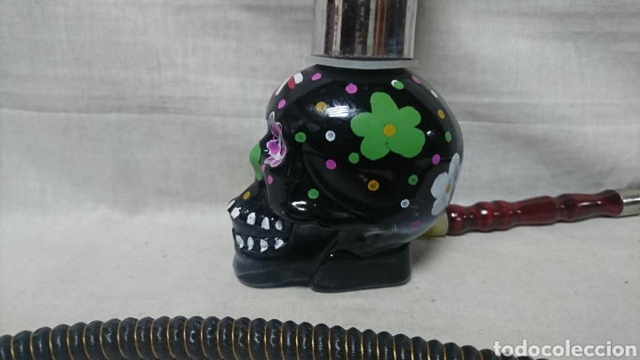 Coleccionismo: CACHIMBA DESMONTABLE CALAVERA, CRISTAL - Foto 3