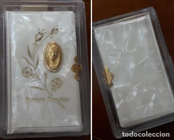 Coleccionismo: Misal LIBRO PRIMERA COMUNION.NACAR ...detalles en bronce.NUEVO.