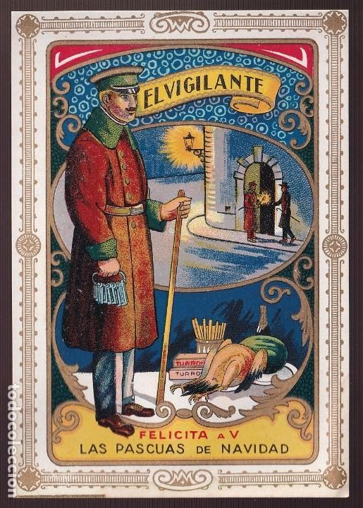 Coleccionismo: *El Vigilante* Felicitaci&oacute;n Navidad. Meds: 103x149 mms.
