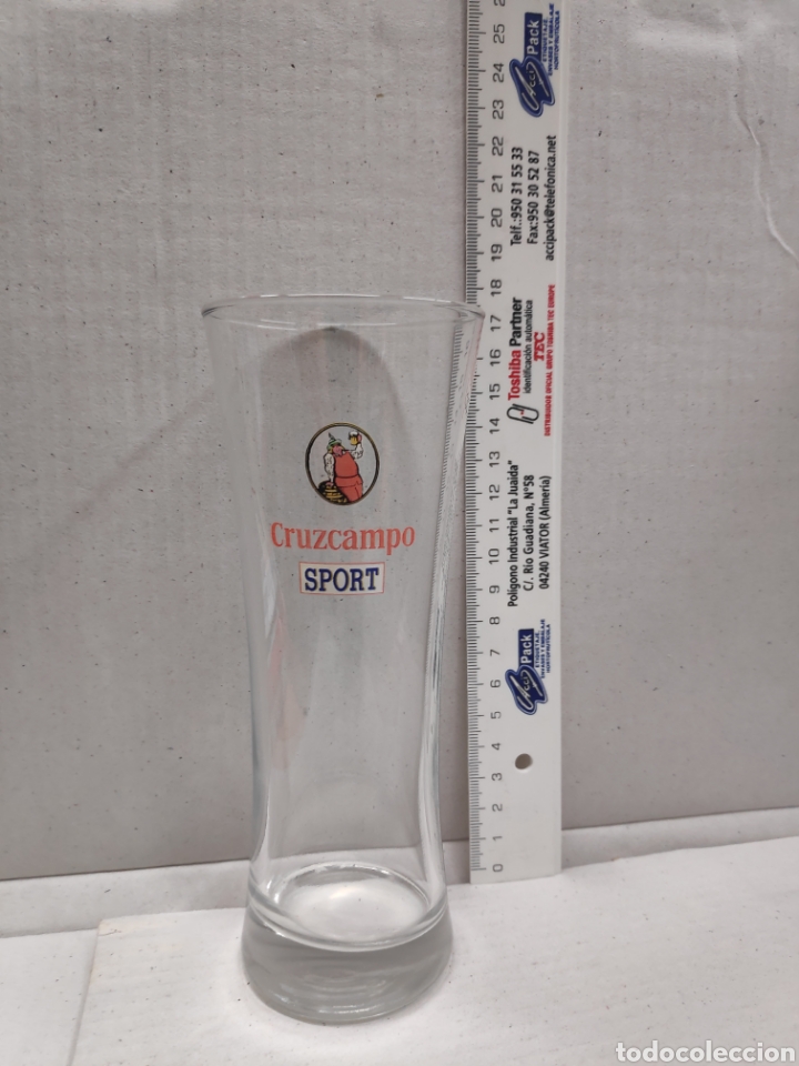 Coleccionismo: Vaso de cristal de cerveza Cruzcampo