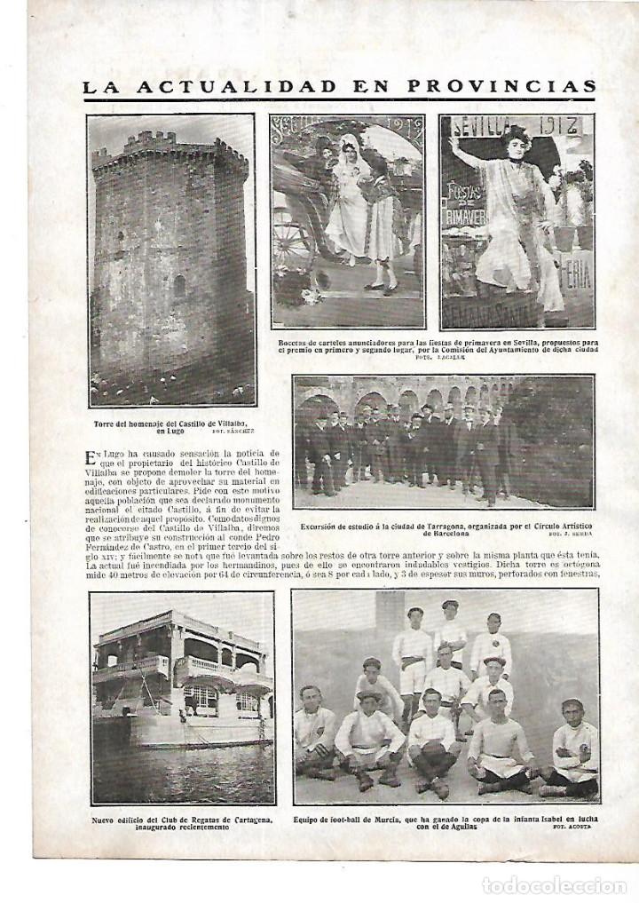 Sammelleidenschaft Papier: A&Ntilde;O 1911 TORRE DEL HOMENAJE CASTILLO DE VILLALBA EN LUGO PROPUESTA DEMOLICION MONUMENTO NACIONAL