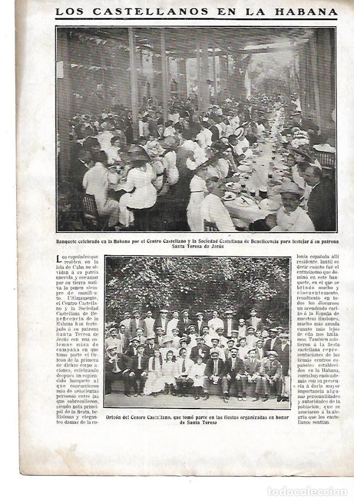 Coleccionismo: A&Ntilde;O 1911 FIESTAS SANTA TERESA EN LA HABANA CUBA ORFEON CENTRO CASTELLANO SOCIEDAD CASTELLANA