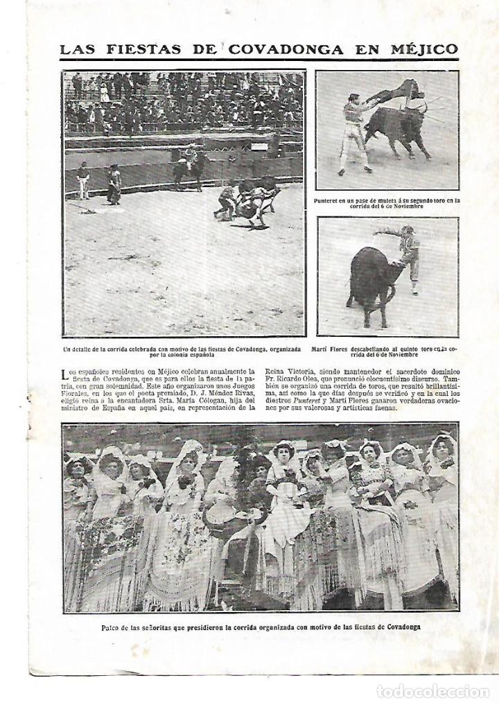 Colecionismo: A&Ntilde;O 1911 FIESTAS DE COVADONGA EN MEJICO CORRIDAS TOROS TOREO PUNTERET MARTI FLORES