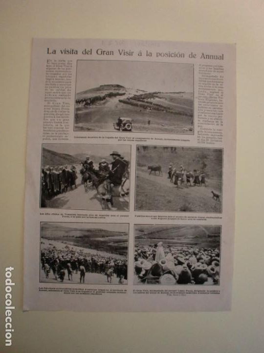 Sammelleidenschaft Papier: VISITA DEL GRAN VISIR A LA POSICI&Oacute;N DE ANNUAL - TREN DE LOS CARDENALES VAGONES PULLMAN - 30/6/1926