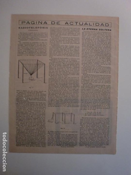 Coleccionismo: PAGINA DE ACTUALIDAD RADIOTELEFONIA - 27/5/1925