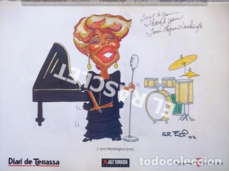 Collezionismo: ANTIGUA LAMINA - 25 FESTIVAL DE JAZZ DE TERRASSA - J. LYNN WASHINGTON - SR. EDI - 02 -