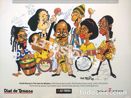 Collezionismo: ANTIGUA LAMINA - 25 FESTIVAL DE JAZZ DE TERRASSA - DAVID MURRAY & THE GWO KA MASTE - SR. EDI - 03 -
