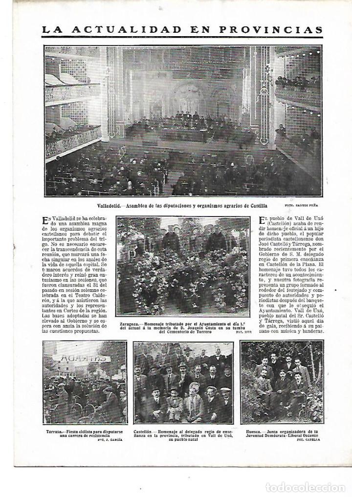 Collezionismo: A&Ntilde;O 1911 RECORTE PRENSA ZARAGOZA TORRERO HOMENAJE DEL AYUNTAMIENTO A JOAQUIN COSTA EN SU TUMBA