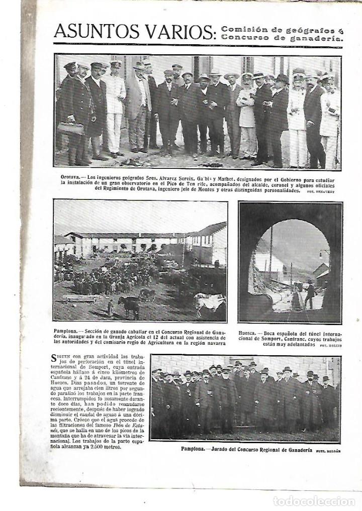 Collecting paper: A&Ntilde;O 1911 RECORTE PRENSA HUESCA OBRAS BOCA ESPA&Ntilde;OLA DEL TUNEL INTERNACIONAL SOMPORT CANFRANC