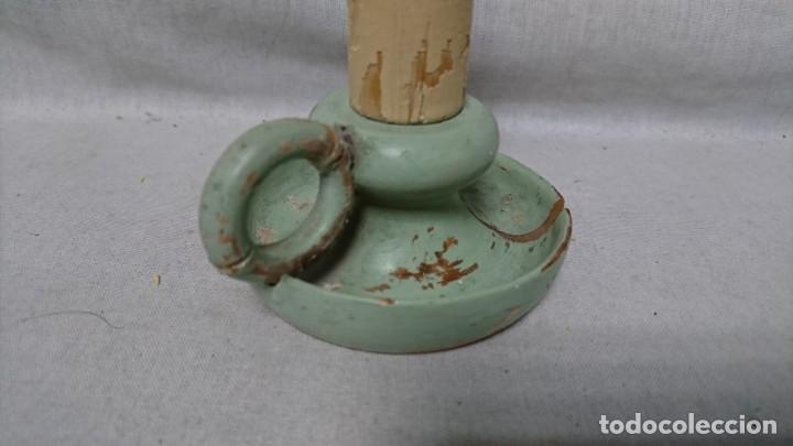 Coleccionismo: ANTIGUO PERFUMERO CON FORMA DE VELA, MADERA - Foto 2