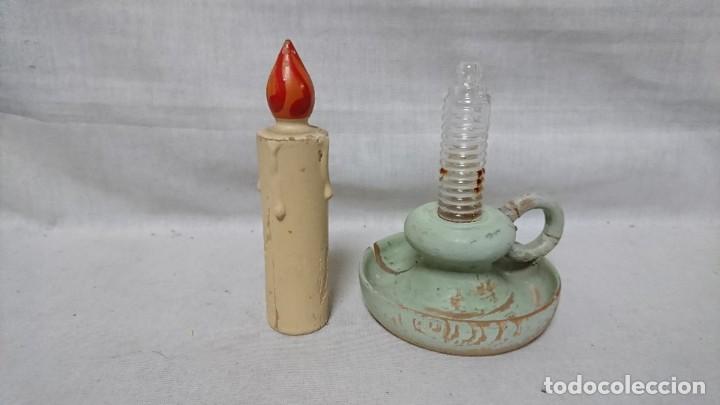 Coleccionismo: ANTIGUO PERFUMERO CON FORMA DE VELA, MADERA - Foto 4