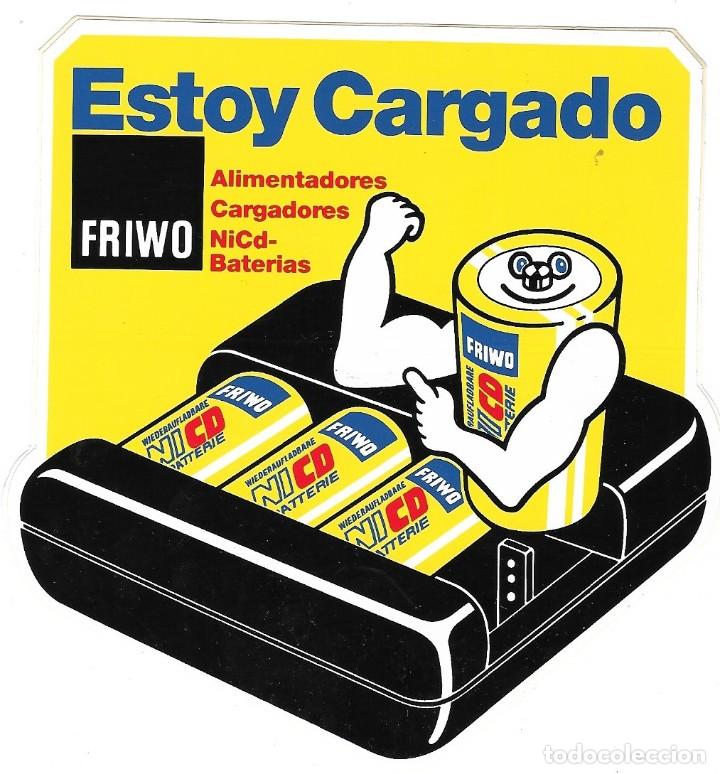 Coleccionismo: Vi&ntilde;eta adhesiva de pilas
