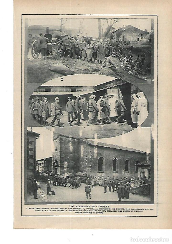 Collectionnisme: A&Ntilde;O 1915 RECORTE PRENSA GUERRA EUROPA ALEMANIA EJERCITO DESINFECCION SOLDADOS ENTIERRO OFICIALES
