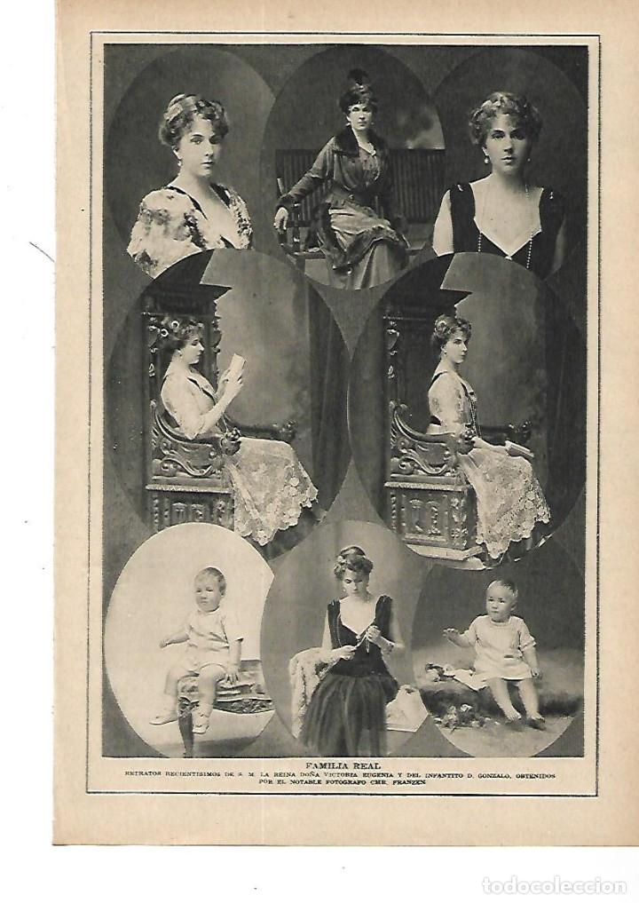 Collecting paper: A&Ntilde;O 1915 RECORTE PRENSA FAMILIA REAL REINA VICTORIA EUGENIA INFANTE GONZALO FOTO FRANZEN