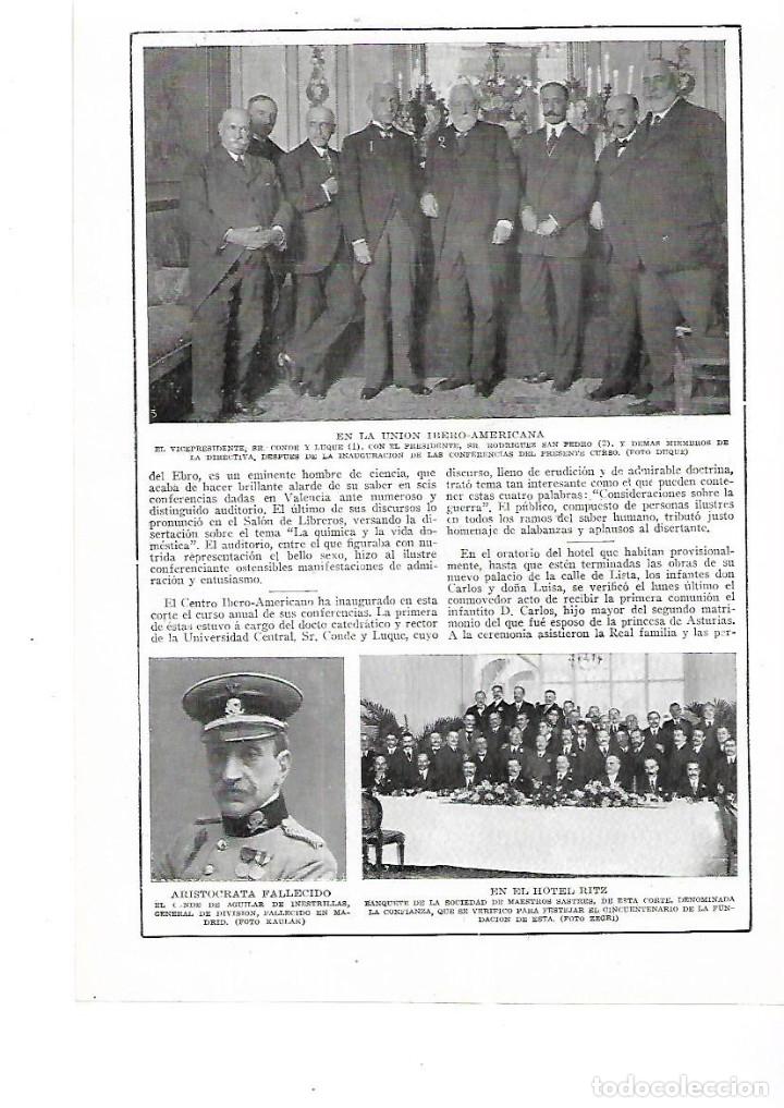 Colecionismo: A&Ntilde;O 1915 BANQUETE CELEBRACION 50 A&Ntilde;OS FUNDACION LA CONFIANZA SOCIEDAD MAESTROS SASTRES HOTEL RITZ