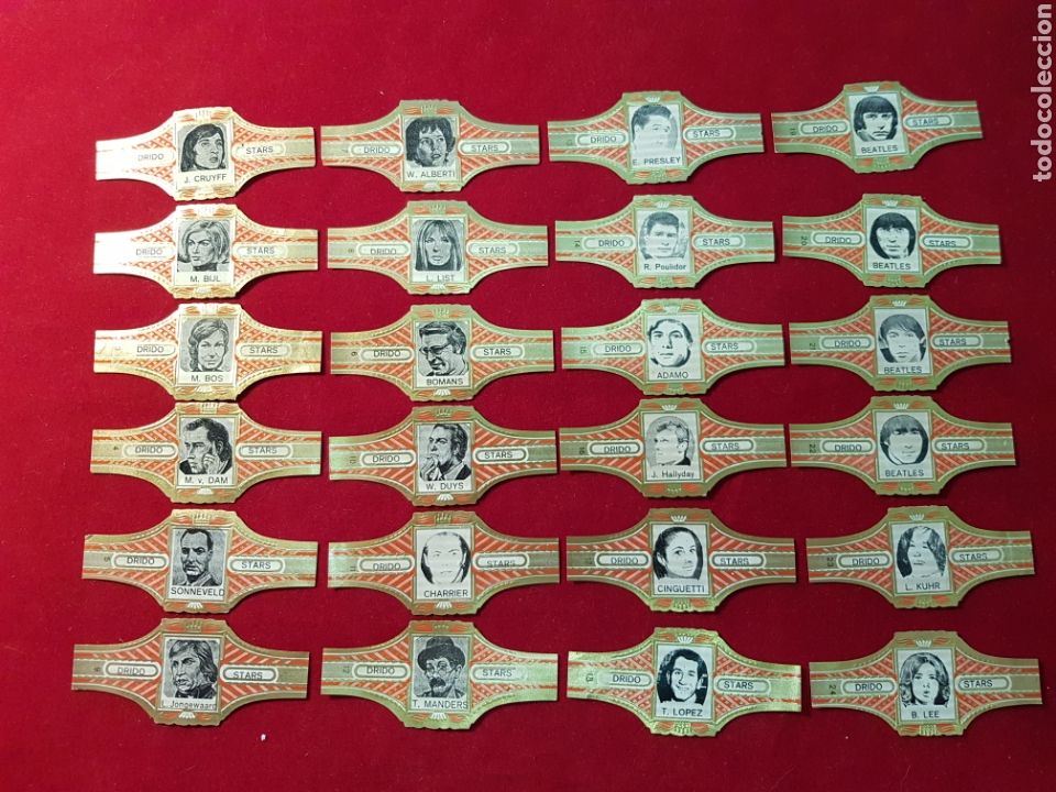 Coleccionismo: SERIE COMPLETA 24 VITOLAS. CANTANTES. DRIDO.