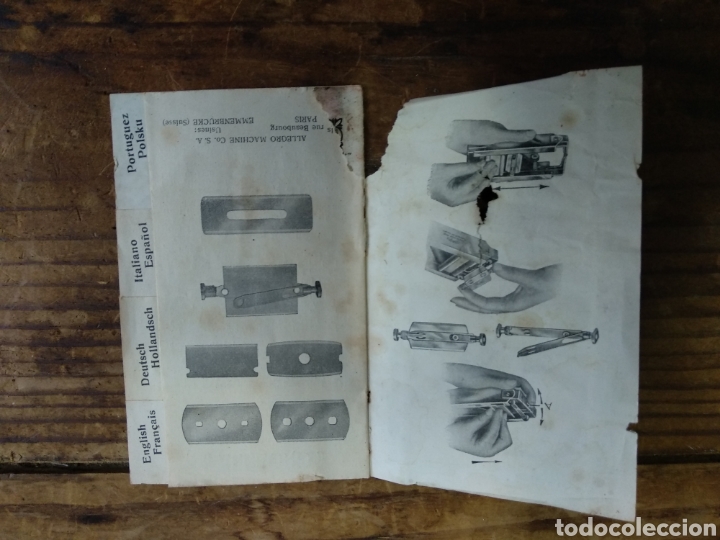 Coleccionismo: Antigua máquina de afilar hojas Allegro - Foto 12 - 221230208