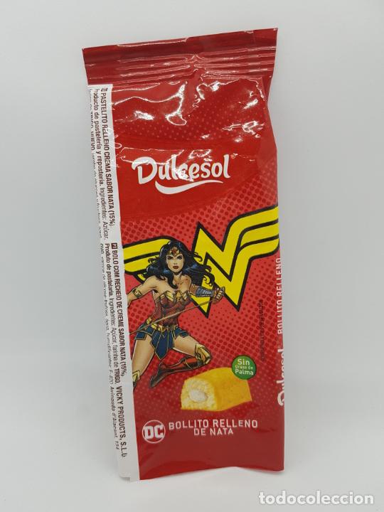 Coleccionismo: ENVOLTORIO/EMBALAJE BOLLITOS DULCESOL DC COMICS/LIGA DE LA JUSTICIA - WONDER WOMAN