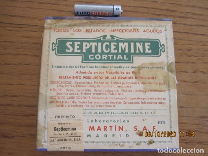 Coleccionismo: CAJA DE MEDICINA FARMACIA SIN ABRIR CEPTICEMINE CORTIAL