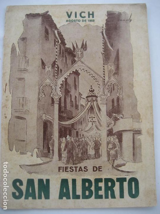 Coleccionismo: Vic. 1952. Fiestas de San Alberto. Programa de Fiestas.