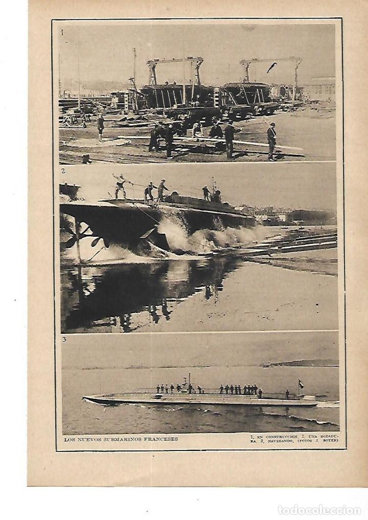Colecionismo: A&Ntilde;O 1915 RECORTE PRENSA GUERRA FRANCIA NUEVOS SUBMARINOS FRANCESES