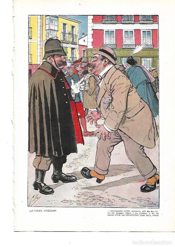 Sammelleidenschaft Papier: A&Ntilde;O 1915 RECORTE PRENSA HUMOR DIBUJO CARICATURA DE CILLA AUXILIO AUXILIO
