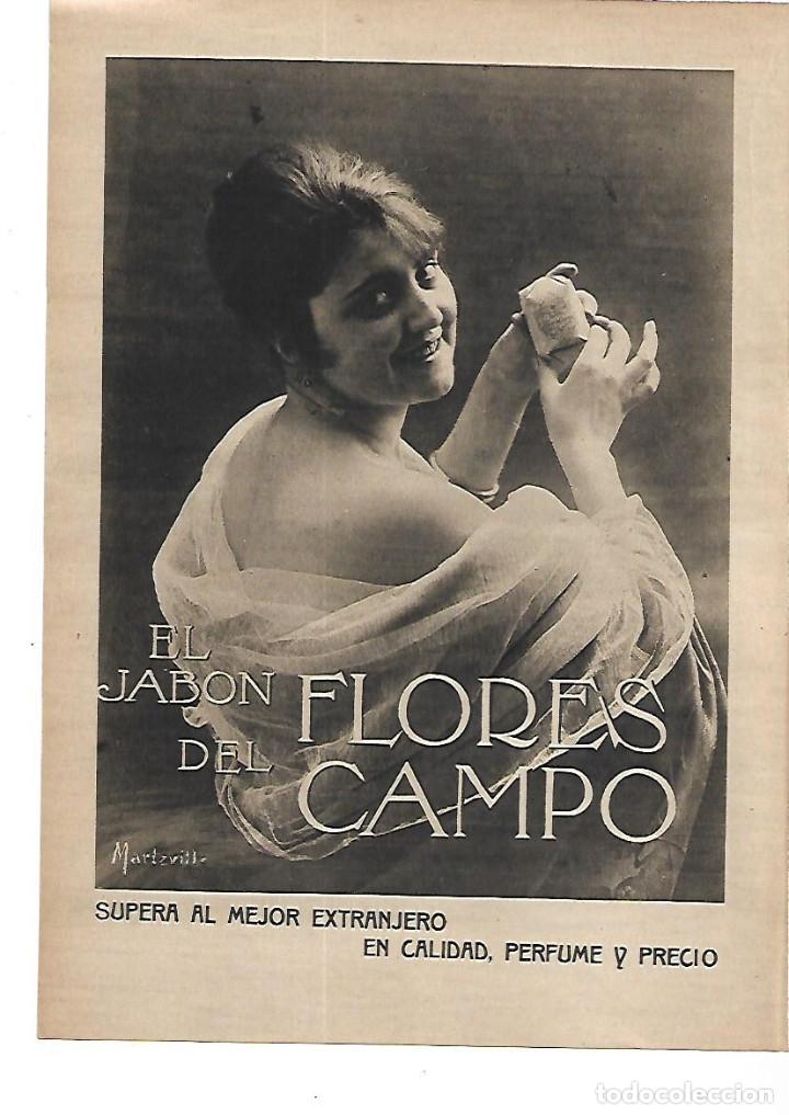 Collecting paper: A&Ntilde;O 1915 RECORTE PRENSA PUBLICIDAD JABON FLORES DEL CAMPO MARTZVILLE