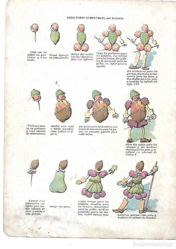 Collecting paper: A&Ntilde;O 1901 DIBUJO ESCULTURAS COMESTIBLES POR XUMETRA COMO HACER UN SOLDADO DE FLANDES CON COMIDA