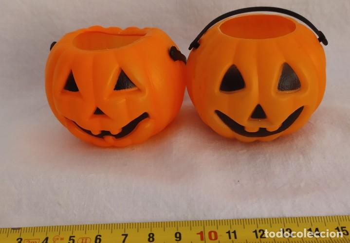 Coleccionismo: CALABAZAS PEQUE&Ntilde;AS HALLOWEEN PORTAVELAS REDONDAS PEQUE&Ntilde;AS