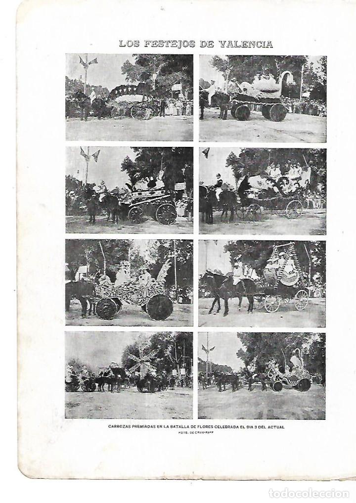 Collectionnisme: A&Ntilde;O 1901 RECORTE PRENSA VALENCIA CARROZAS DE LA BATALLA DE LAS FLORES