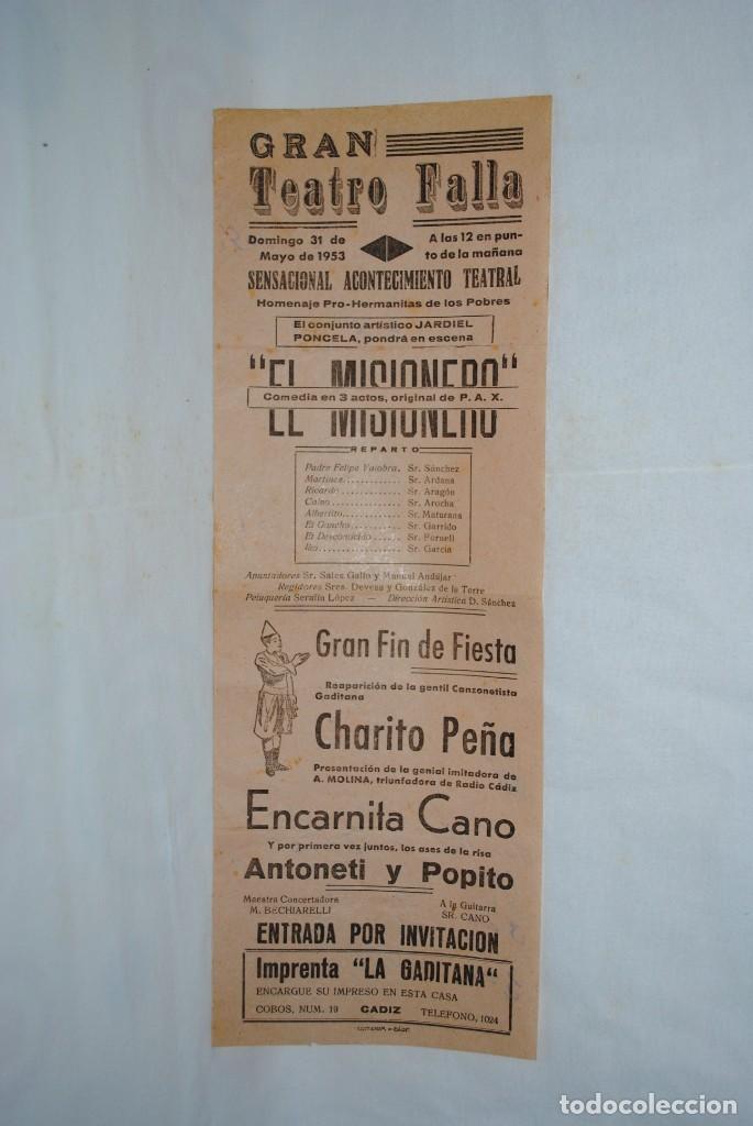 Coleccionismo: GRAN TEATRO FALLA , JARDIEL PONCELA , 1953