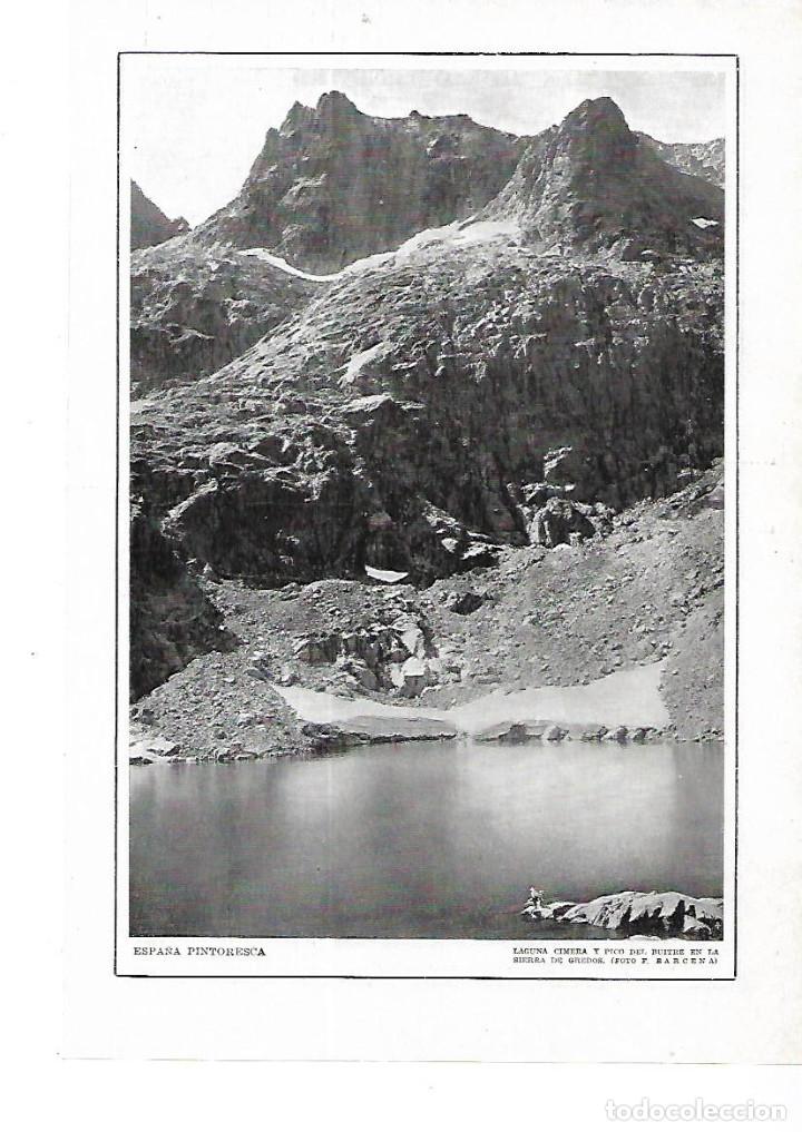 Colecionismo: A&Ntilde;O 1915 RECORTE PRENSA FOTOGRAFIA LAGUNA CIMERA PICO DEL BUITRE SIERRA DE GREDOS FOTO BARCENA