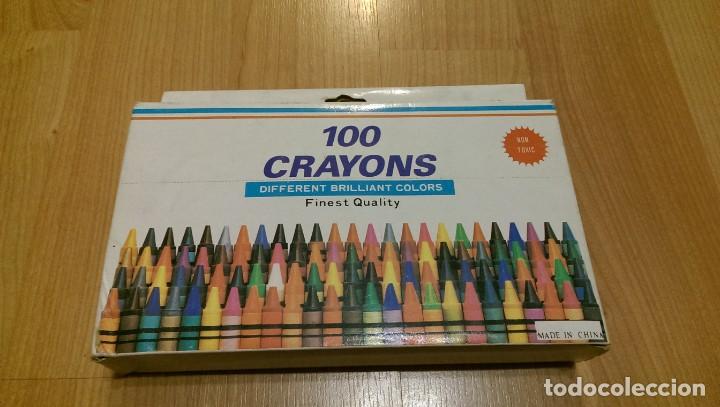 Coleccionismo: CAJA 100 CRAYONS - Foto 1