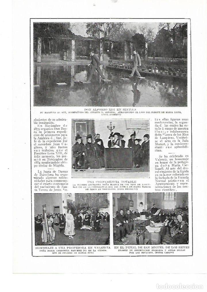 Collezionismo: A&Ntilde;O 1915 RECORTE PRENSA VALENCIA HOMENAJE A LA PROFESORA MARIA CARBONELL