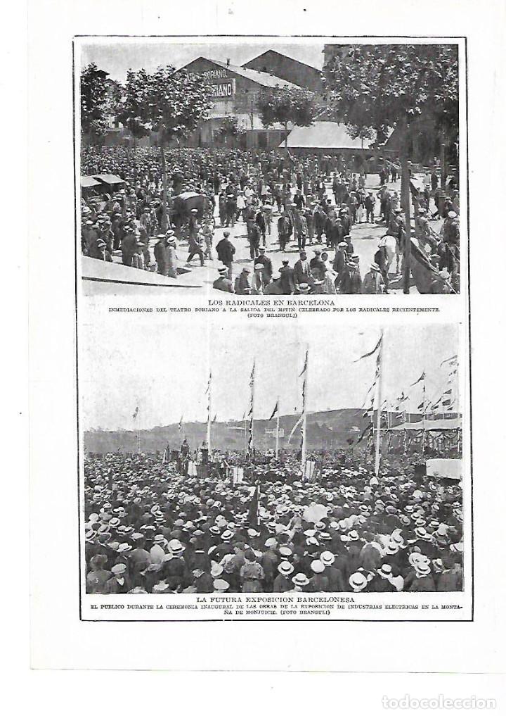 Collectionnisme: A&Ntilde;O 1915 RECORTE PRENSA BARCELONA MITIN DE LOS RADICALES TEATRO SORIANO