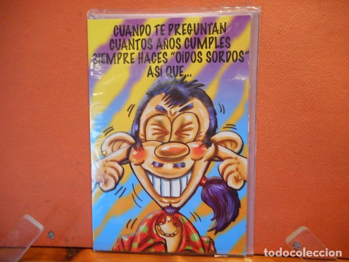 Coleccionismo: SIMP&Aacute;TICA TARJETA DE CUMPLEA&Ntilde;OS. - Foto 1