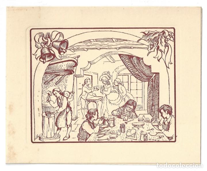 Coleccionismo: FELICITACI&Oacute;N NAVIDAD- ILUSTRACI&Oacute;N DE F. TEY. ROBERTO PALAU ROCA. JOYERO. BARCELONA- 1950