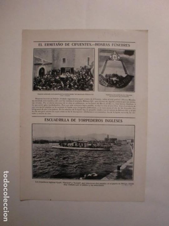 Collezionismo: EL HERMITA&Ntilde;O DE CIFUENTES - TORPEDEROS INGLESES - HISTORIETA POR KARIKATO - 22/3/1906