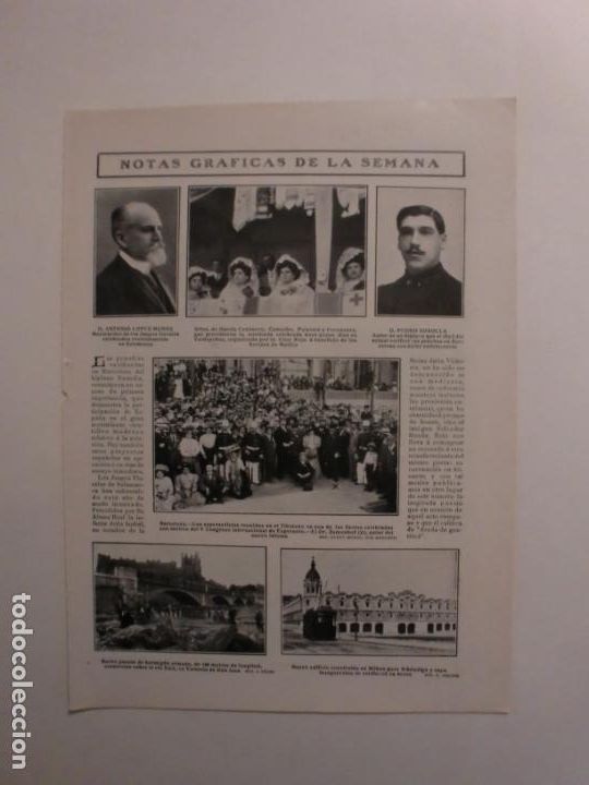 Coleccionismo: VALENCIA DE DON JUAN NUEVO PUENTE - NOVILLADA CRUZ ROJA VALDEPE&Ntilde;AS - ESPERANTISTAS - 23/9/1909