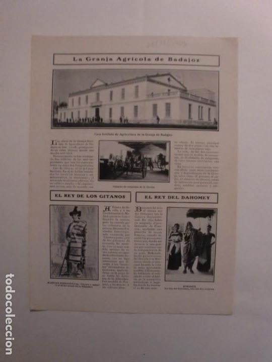 Collezionismo: LA GRANJA AGRICOLA DE BADAJOZ - HISTORIETA DE A. R. BONNAT DIBUJOS DE TOVAR - 20/12/1906