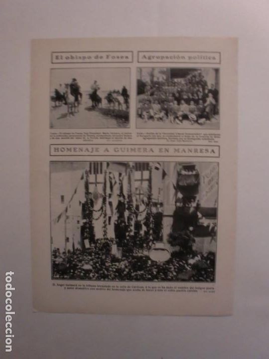 Coleccionismo: HOMENAJE A GUIMERA EN MANRESA - J.L.D. ELCHE - BARCELONA NUEVO TOBOGAN SPORT TUB - 1/7/1909