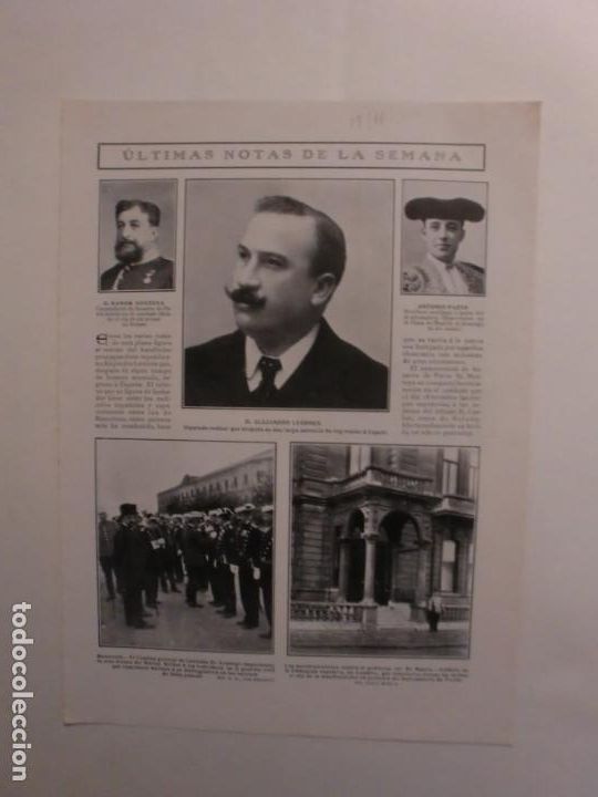 Coleccionismo: EL DIPUTADO RADICAL D. ALEJANDRO LERROUX - NOTAS TEATRALES PEPE MONCAYO MARIA PALOU - 28/10/1909