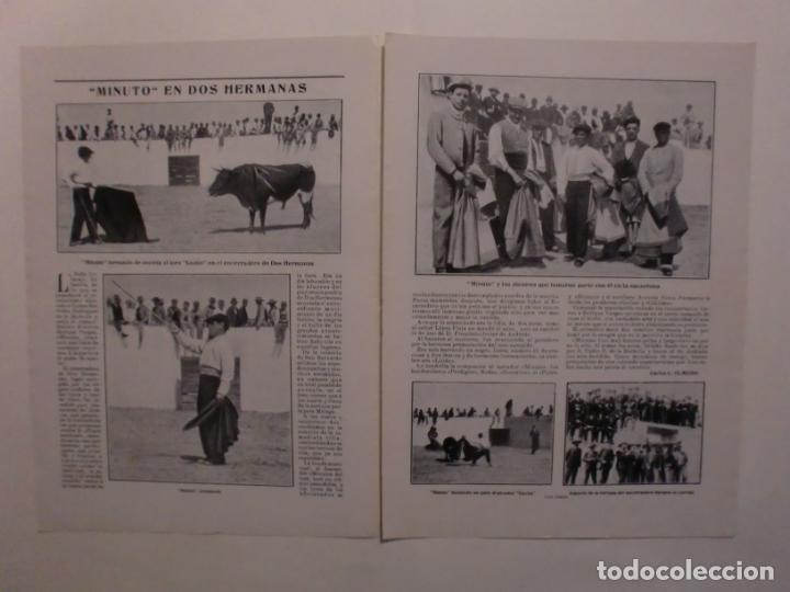 Coleccionismo: MINUTO EN EL ENCERRADERO DE DOS HERMANAS - EL REY EN MERIDA Y ALGODOR - 4/5/1905