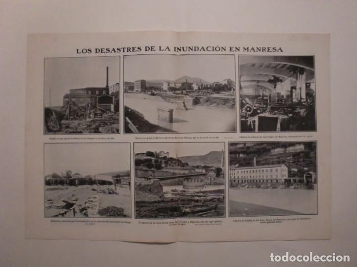 Collezionismo: DESASTRE DE LA INUNDACION EN MANRESA COTS FABRICA DE HILADOS DE CASTELLGALI BERGA - 24/10/1907